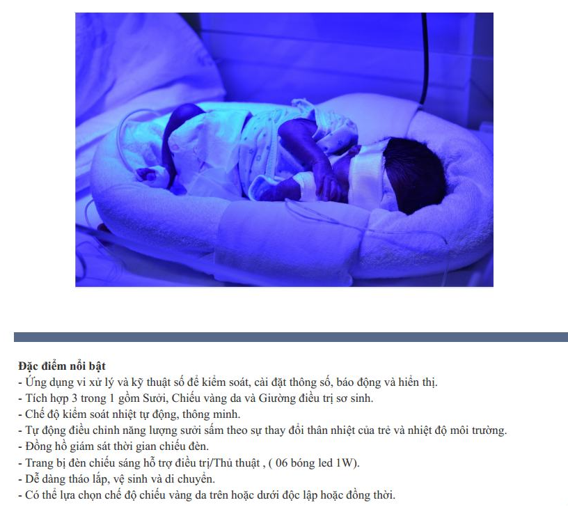 Giường điều trị đa năng cho trẻ sơ sinh BB.PHW